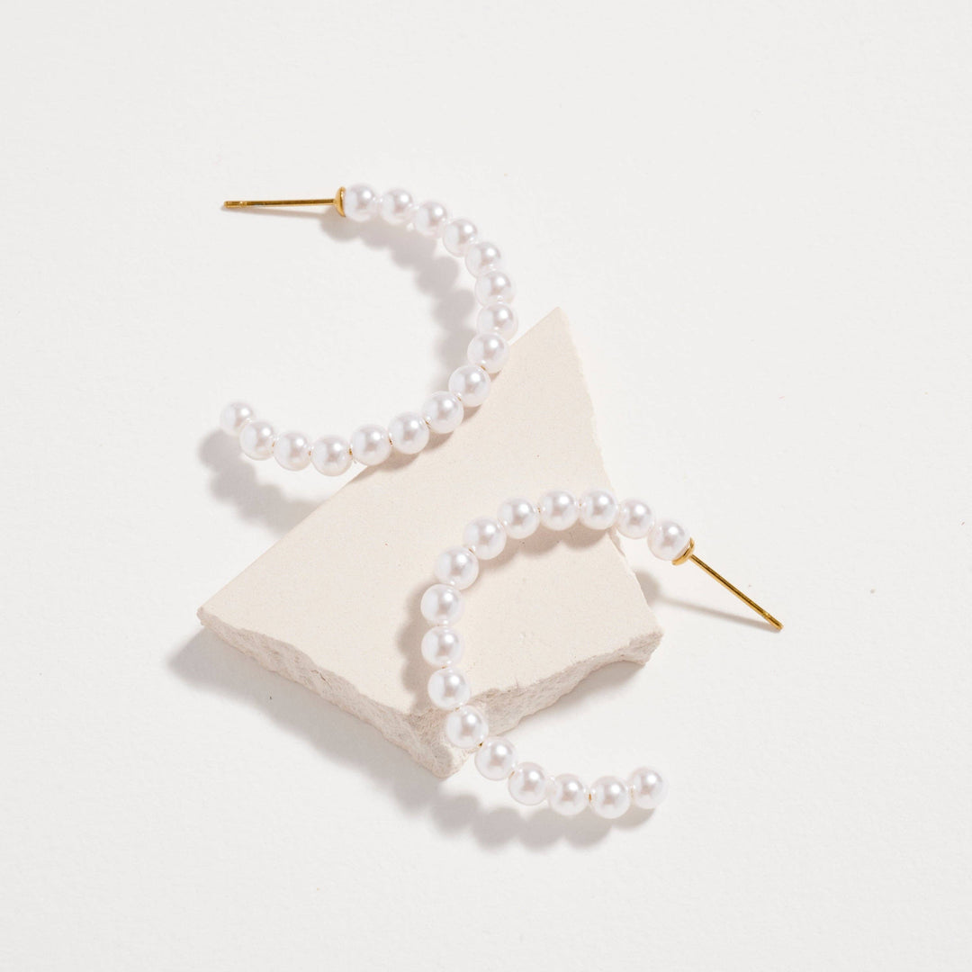 Pearl Hoop Earrings