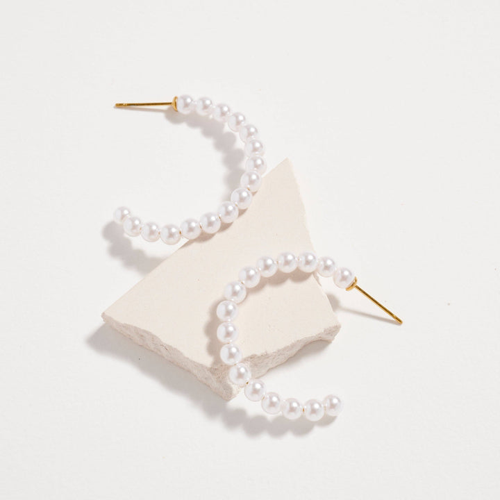 Pearl Hoop Earrings