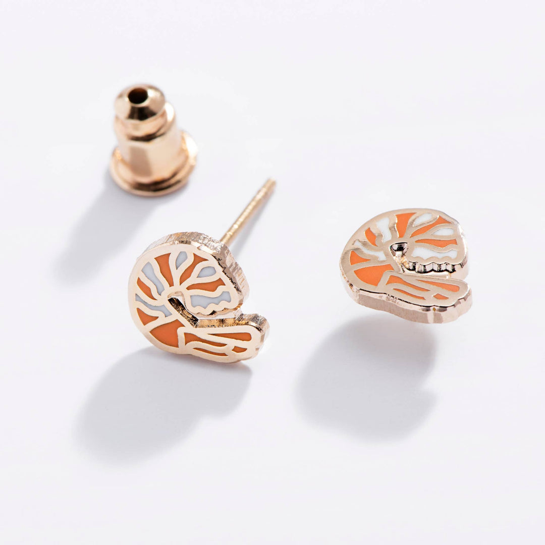 18K Gold-Plated Shrimp Studs