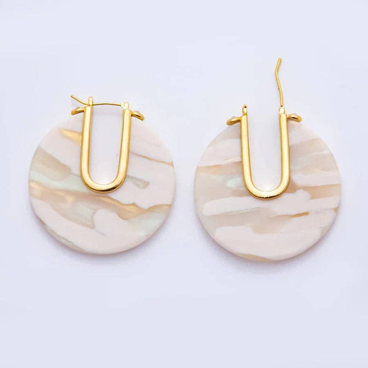 Hoop Resin Earrings