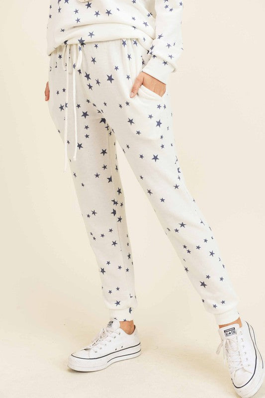Star print joggers
