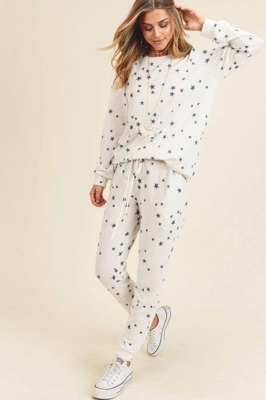 Star print joggers