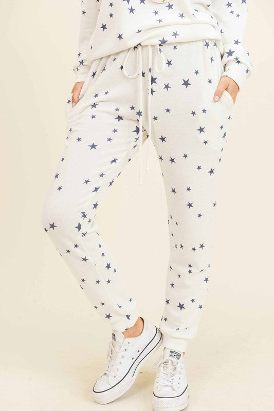 Star print joggers