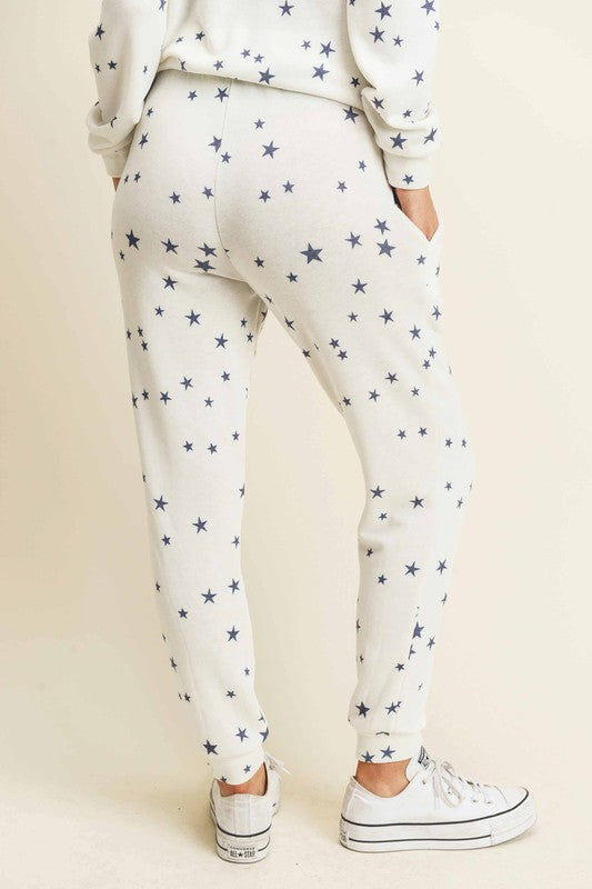 Star print joggers