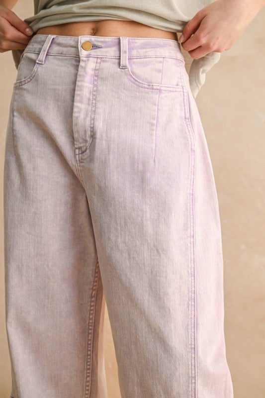 Pop of Color Barrel Jeans