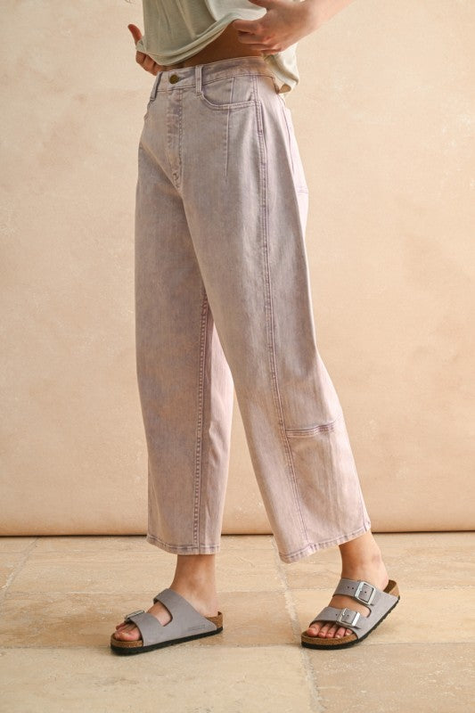 Pop of Color Barrel Jeans