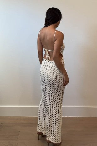 Vanilla Crochet Maxi Dress