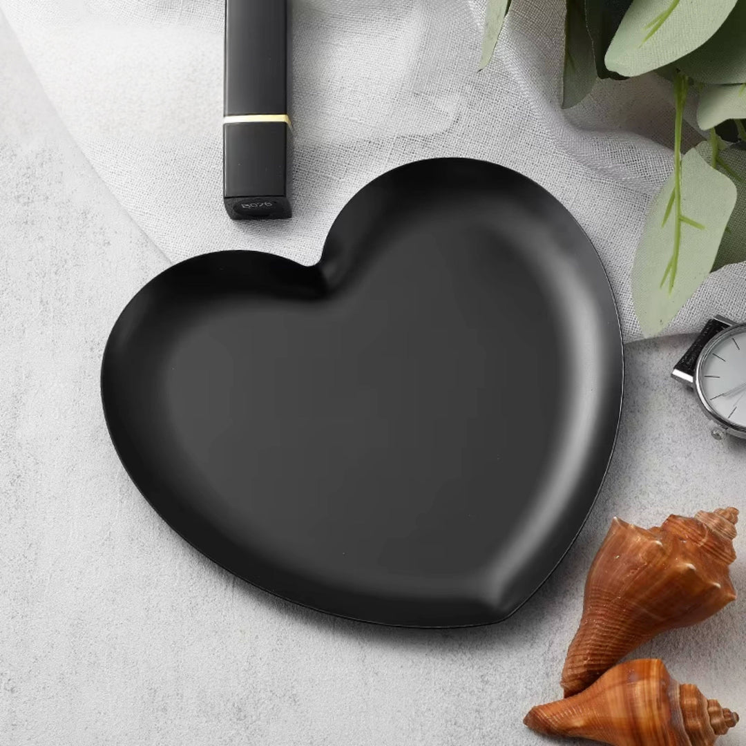 Black Heart Steel Trinket Tray
