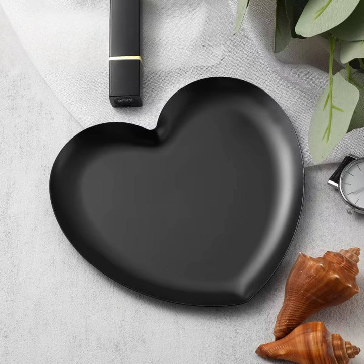 Black Heart Steel Trinket Tray