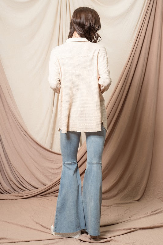 Waffle Knit Shacket