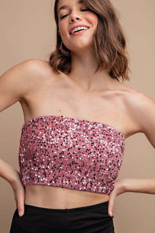 Isabella Sequin Crop Top