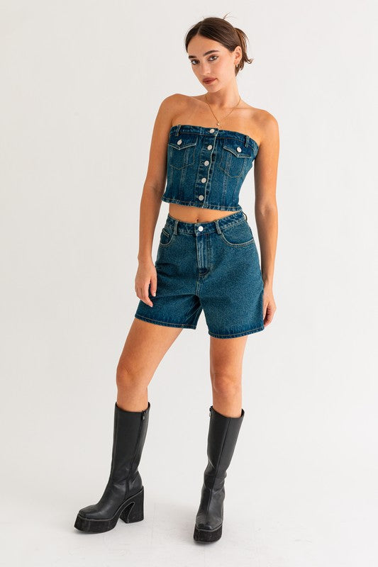 Jovi Denim Tube Top