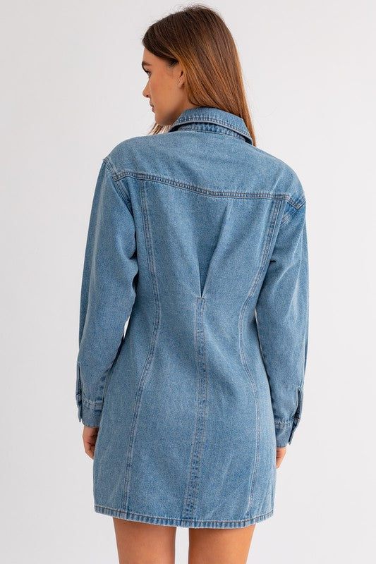 Falling for you Denim Dress