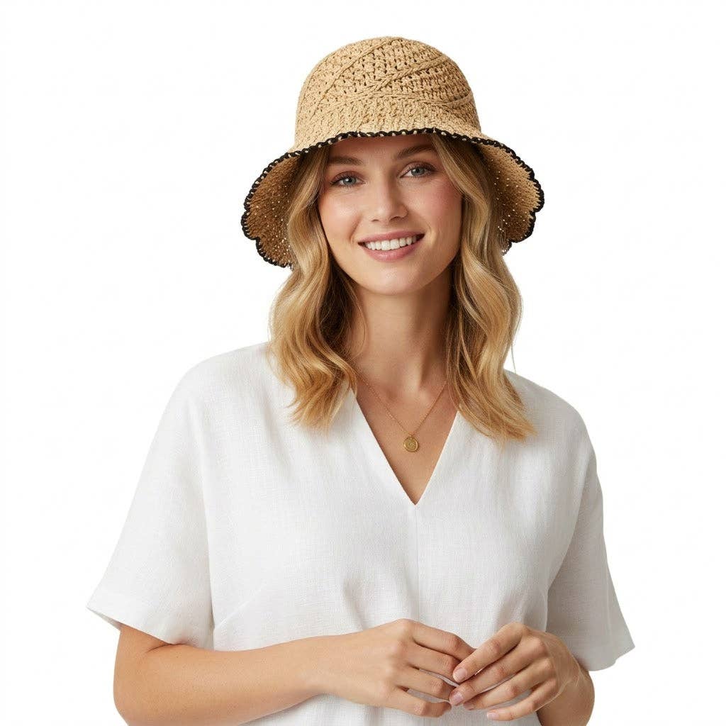 Scalloped Edge Bucket Hat