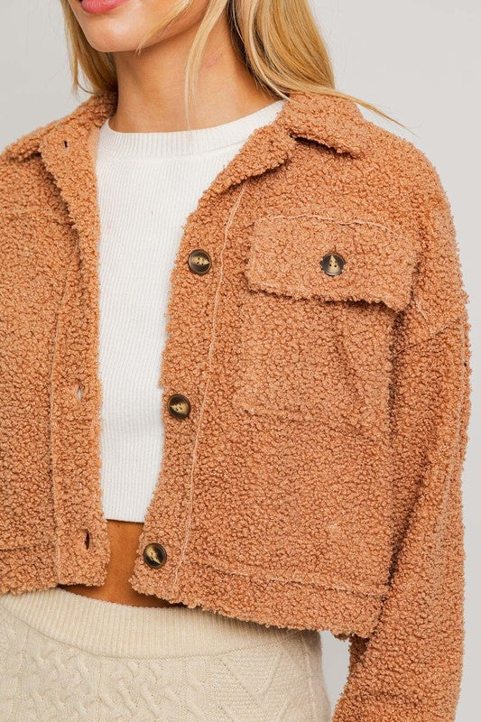 Cropped Sherpa Shacket