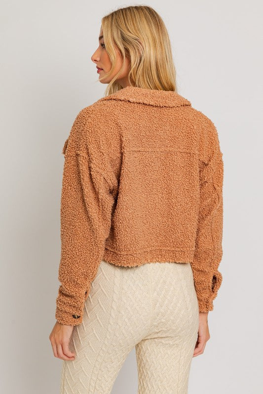 Cropped Sherpa Shacket