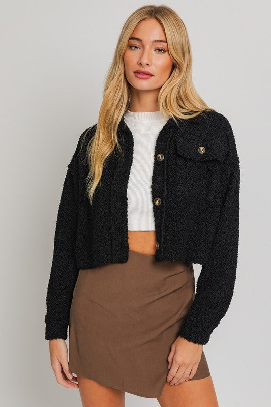 Cropped Sherpa Shacket