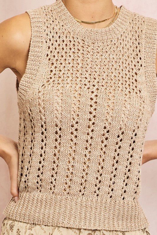 Latte Knit Vest