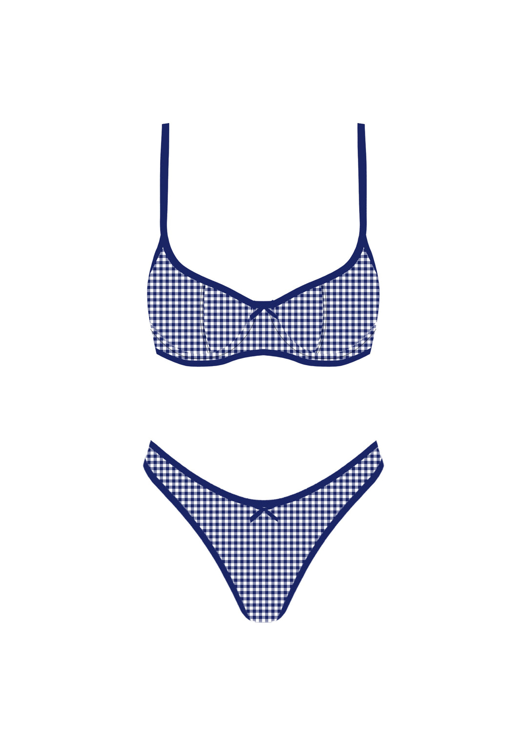 Gingham Bikini Bottoms