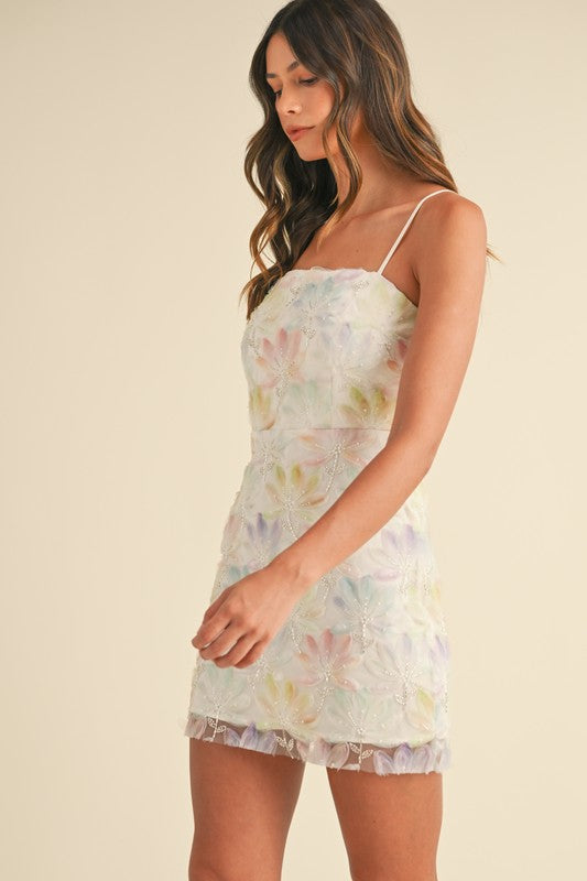 Pastel Flower Mini Dress