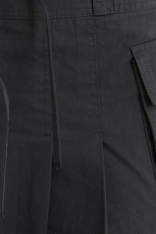 Pleated Cargo Skirt