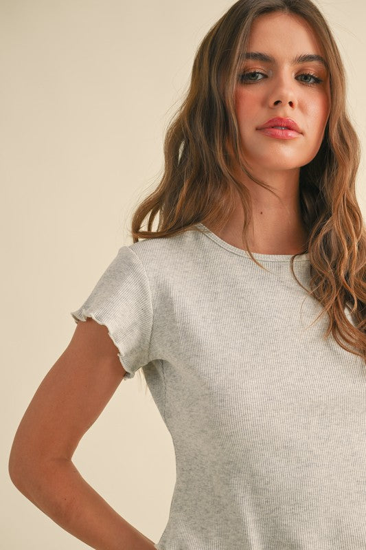 Waffle Knit Crop Top