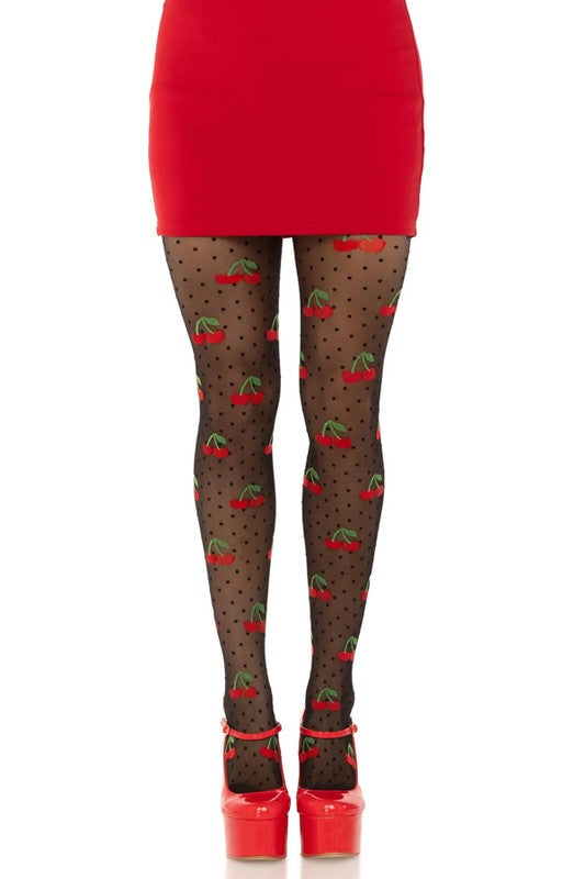 Cherry Girl Sheer Tights