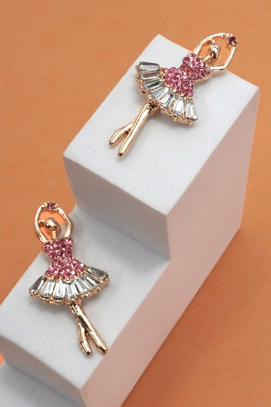 Ballerina stud earrings
