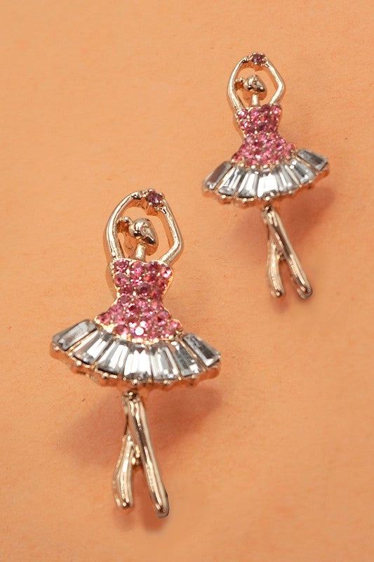 Ballerina stud earrings