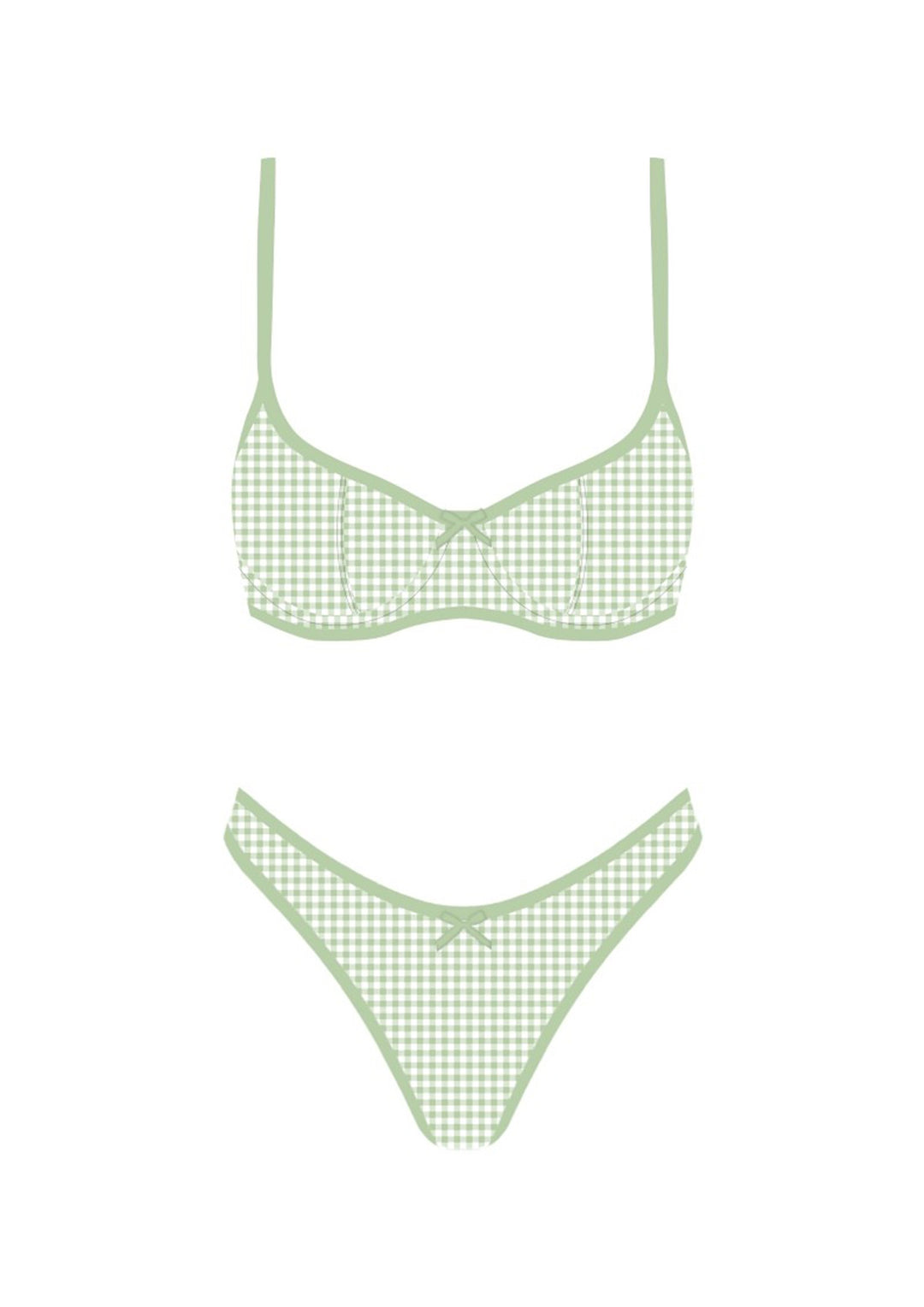 Gingham Bikini Bottoms
