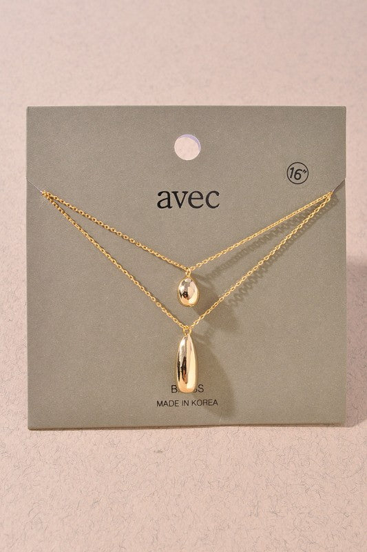 Teardrop Layered Necklace