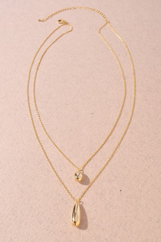 Teardrop Layered Necklace