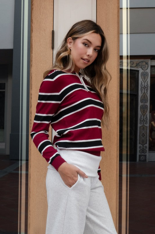 Striped Rugby Polo