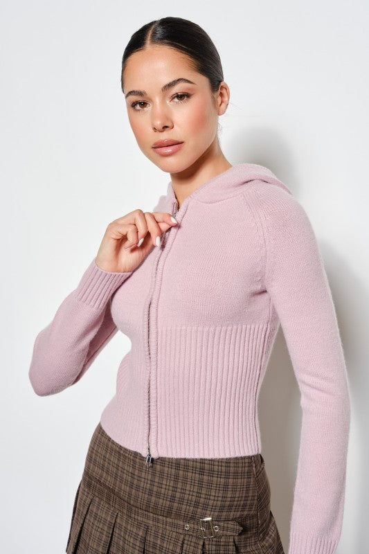 Renee Zip Hooded Sweater