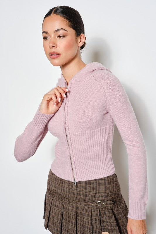 Renee Zip Hooded Sweater
