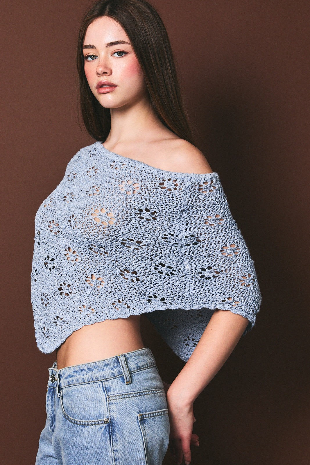 Sunshine Knit Poncho