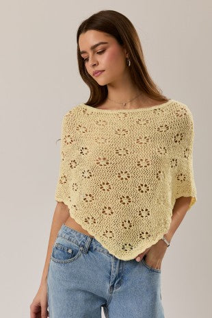 Sunshine Knit Poncho