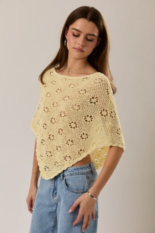Sunshine Knit Poncho