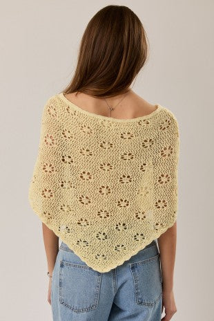 Sunshine Knit Poncho