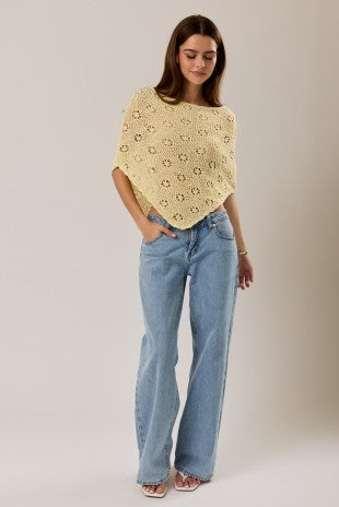Sunshine Knit Poncho
