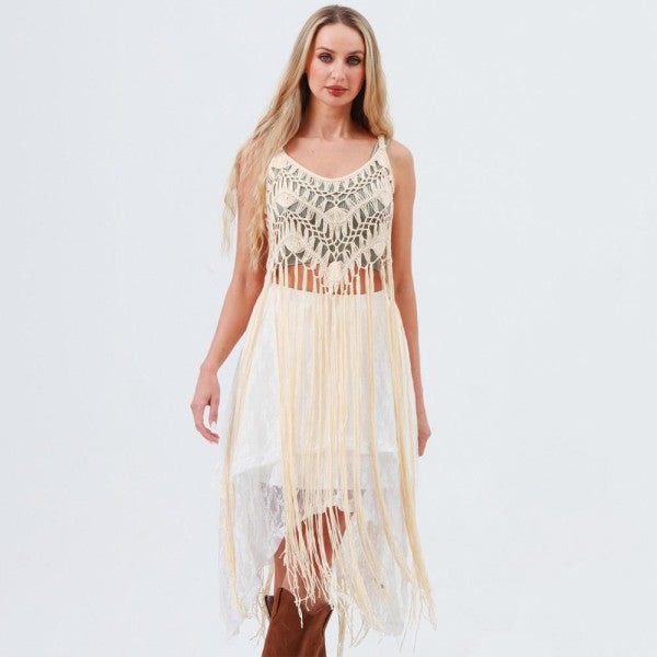 Crochet and Fringe Top