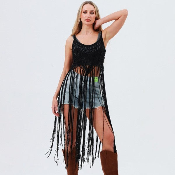Crochet and Fringe Top