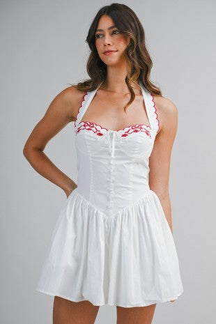 Sweetheart Neckline Mini Dress