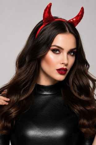 Red  Glitter Horns