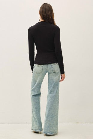 Mock-neck Long Sleeve