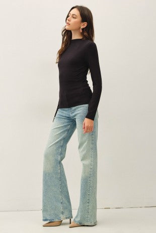 Mock-neck Long Sleeve