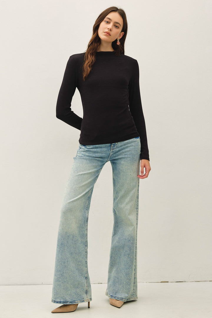 Mock-neck Long Sleeve