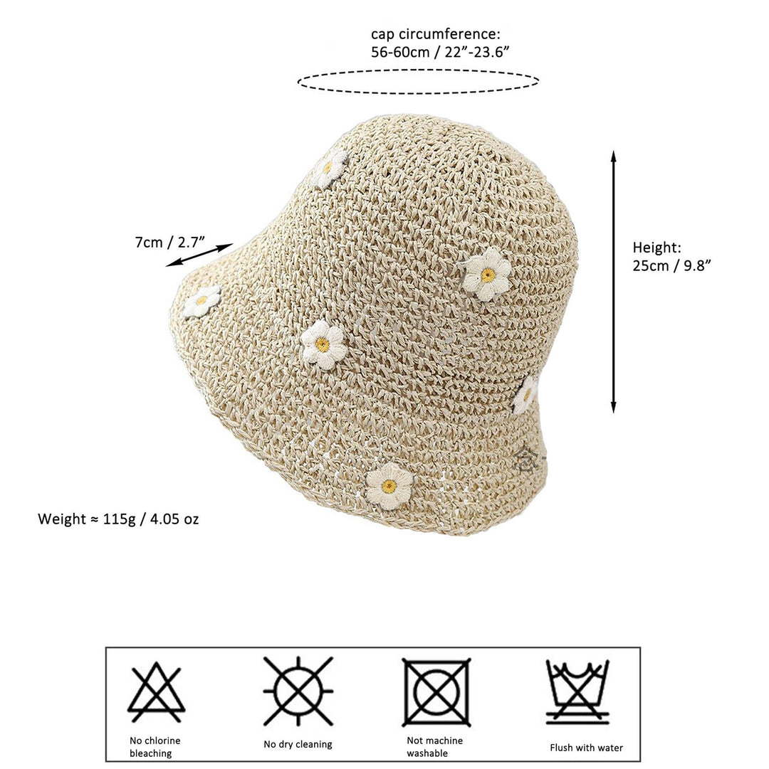 Flower crochet pattern bucket fisherman Hat