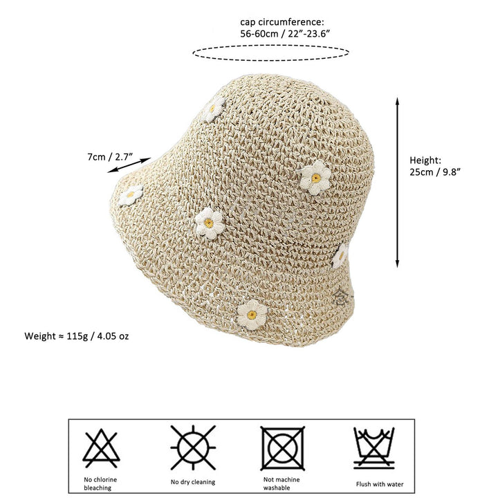 Flower crochet pattern bucket fisherman Hat