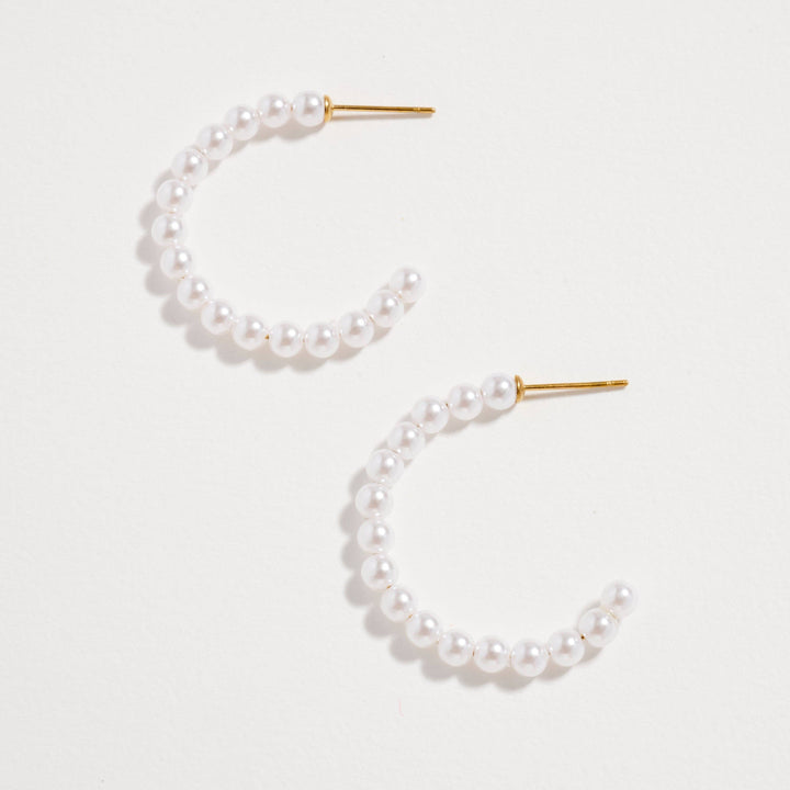 Pearl Hoop Earrings